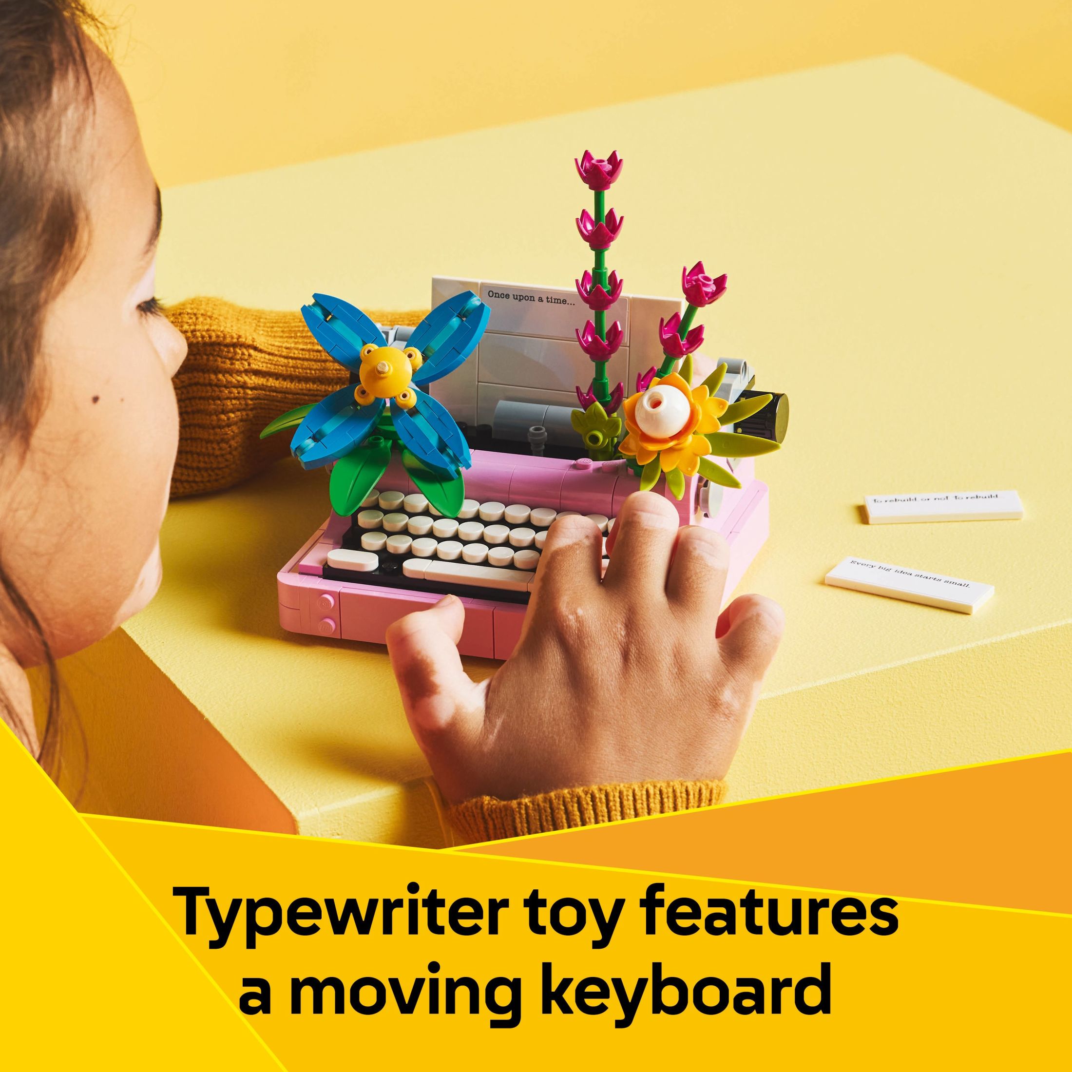 LEGO Creator 3 en 1 Máquina de Escribir con Flores - Juguete de Construcción con 3 Opciones: Máquina de Escribir, Maceta con Bolígrafo y Cuaderno, o Keytar - Regalo de Cumpleaños para Niñas y Niños - 31169 5