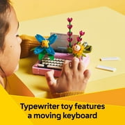 LEGO Creator 3 in 1 Typewriter with Flowers - Building Toy with 3 Building Options, Typewriter, Flowerpot with Pen & Notebook, or Keytar - Birthday Gift for Girls & Boys - 31169