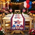 thumbnail image 1 of 72.04x12.99in Linen 4th Of July Table Runner Patriotic Stripe Farmhouses Rustics Independence Day Decor For Dining Table Kitchen Counter Multiple Patterns, 1 of 6