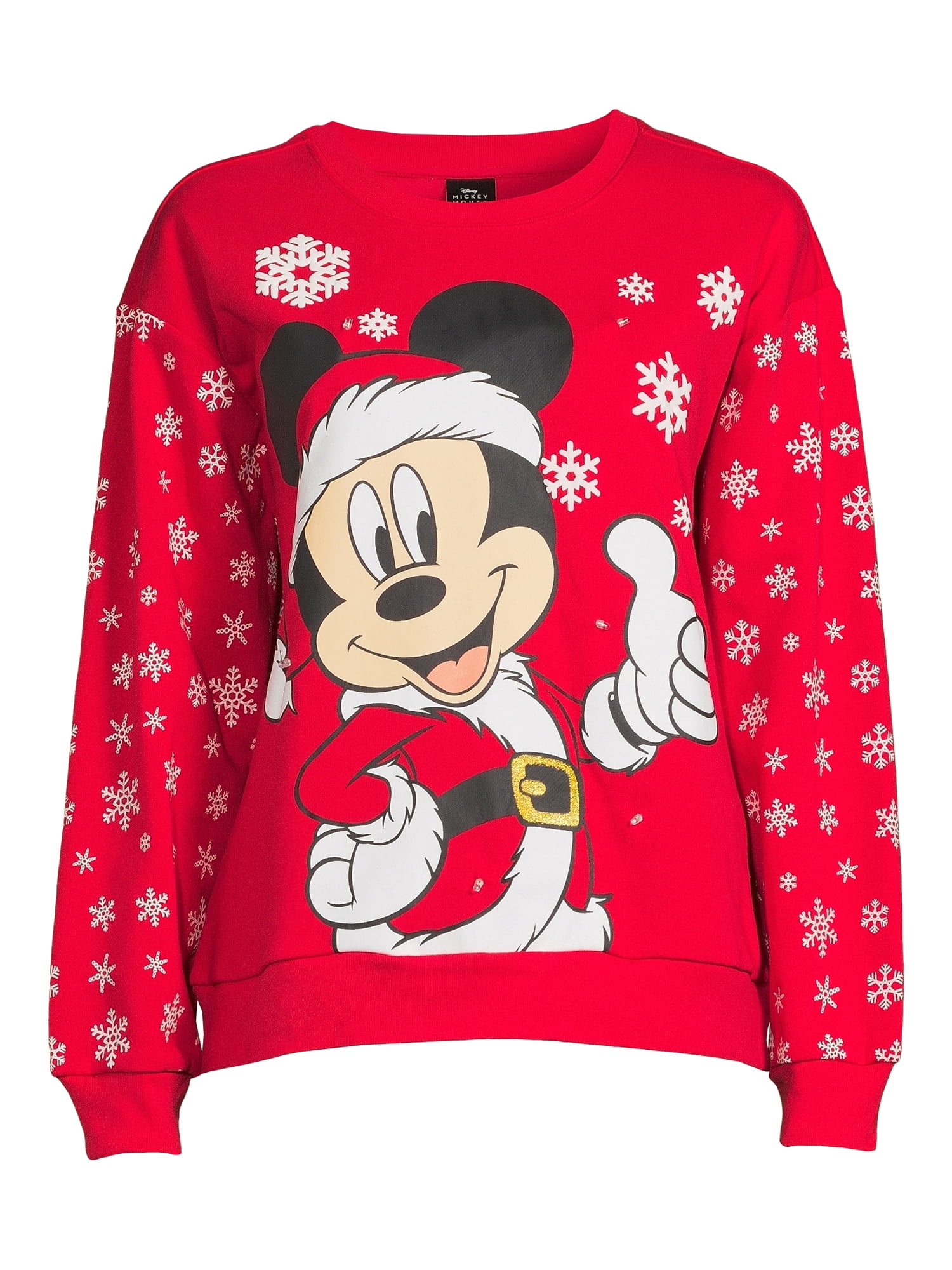 Mickey Mouse Juniors' Christmas Light-Up Sweatshirt Mickey Mouse Juniors' Christmas Light-Up Sweatshirt