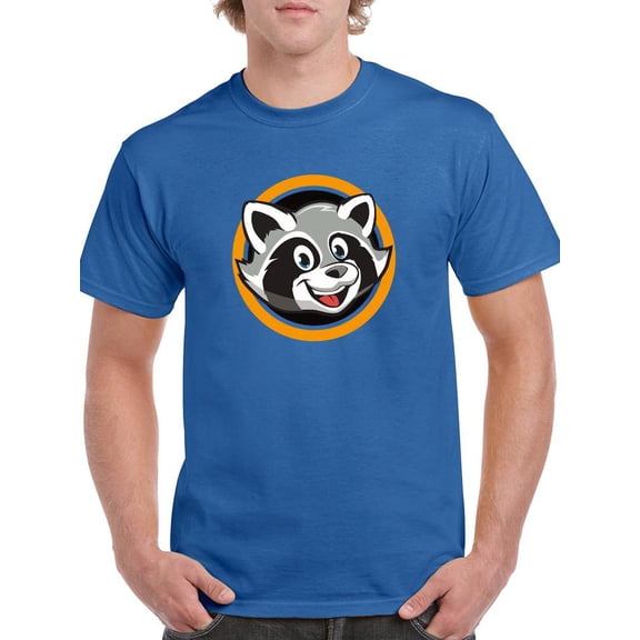 Happy Raccoon Smiles T-Shirt Men -Image by Shutterstock, Male XX-Large