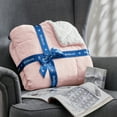 thumbnail image 6 of Cozy Comfort Sherpa Fleece Throw Blanket Pink - Soft Fuzzy Throw Blanket for Sofa, 50x60 inches, 6 of 6