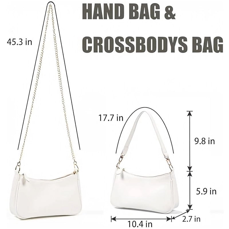 AOUNQ Clutch Tote Handbags with 2 Removable Straps and Zipper Closure Crossbody Bags Shoulder Purse Handbag for Women