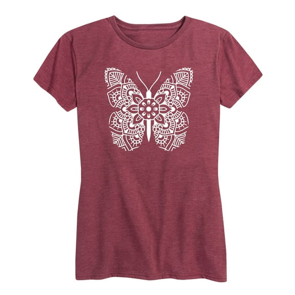 Instant Message - Mandala Butterfly - Women's Short Sleeve Graphic T-Shirt