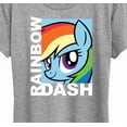 thumbnail image 3 of My Little Pony - Character Block Rainbow Dash - Women's Short Sleeve Graphic T-Shirt, 3 of 5