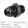 thumbnail image 3 of GFDYREE Adaptateur de Raccord à Filetage Évasé Inversé 8AN Mâle vers 1/2-20 Droit, 3 of 5