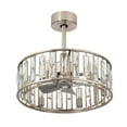 thumbnail image 4 of Breezary 20-In Black Chandelier Caged Ceiling Fan with Light and Remote(5-blade) Satin Nickel, 4 of 5