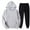 Gray, variant on BLTIBY 2025 Unisex 2 PC Sweatsuit Set Men Women Sets Fall Winter Jogger Sweatpants Long Sleeve Solid Color Hoodie Pullover Sweatshirt Tracksuit with Pockets White 3XL