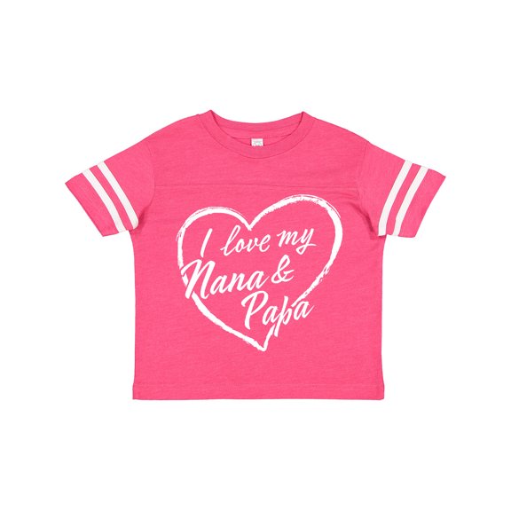 Inktastic I Love My Nana and Papa in White Chalk Heart Boys or Girls Toddler T-Shirt