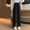 #318-Black, variant on Womens Solid Color Chenille Vertical Striped Fleece Lined Sports Casual Pants For Winter Daily Home Outdoor Warm Thermal Wear