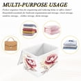 thumbnail image 7 of Storage Box With Lid 16.5x12.6x11.8In Foldable Stacked Household Storage Box Beautiful Flower, 7 of 7