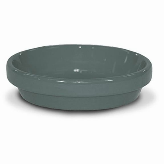 Ceramo 243317 3.75 x 0.5 in. Powder Coated Ceramic Saucer, Gray - Pack of 16