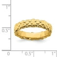 thumbnail image 5 of Sterling Silver Stackable Expressions Gold Plated Fancy Pattern Ring Size 9, 5 of 5
