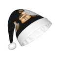 thumbnail image 2 of KLL Christmas Hats for Adults Plush Coffee Gnome (2) Print Santa Hat Xmas Fluffy Santa Claus Hat for Women Men, 2 of 6