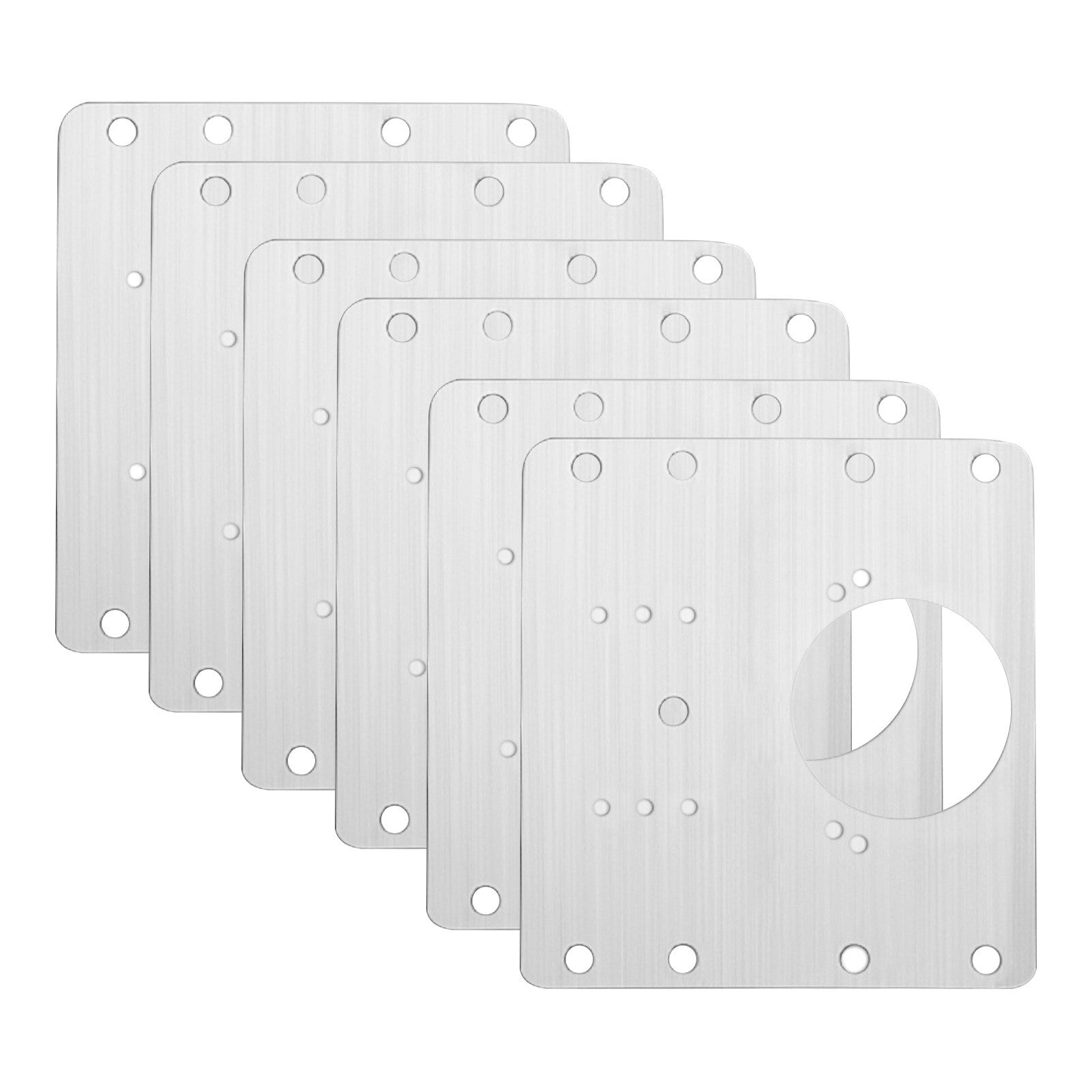 6pcs 90x90mm Hinge Repair Plate Hardware Kitchen Easy Install Durable