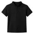 thumbnail image 5 of REDARER Boys Waffle Knit Stand Collar Short Sleeve Henley Shirt Comfortable Casual Sport Top for Kids,6-7 Years, 5 of 7