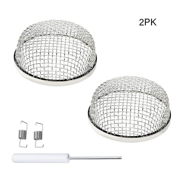 Flying Insect Screen RV Furnace Vent 2pcs Stainless Steel Mesh Cover for Water Heater Bug Screens with Installation Tool