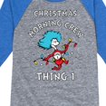 thumbnail image 3 of Cat in the Hat - Christmas Morning Crew Thing 1 - Toddler And Youth Raglan Graphic T-Shirt, 3 of 4