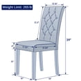 thumbnail image 6 of Subrtex Upholstered Parsons Chair Linen Fabric Dining Chair (Set of 2, Gray), 6 of 9