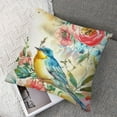 thumbnail image 7 of Bird Rose Flower Pink Floral Throw Pillow Covers Outdoor and Indoor Decorative Pillow Cover for Patio Garden Living Room Bed Sofa, 7 of 7
