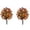 Earthy Yellow, variant on Fall Artificial Boxwood Topiary Ball Trees with Mums Flowers Set of 2,UV Resistant Orange Faux Shrubs Outdoor with Spike,Xmas Fake Potted Plants for Front Porch Garden Yard Decor