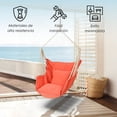 thumbnail image 3 of Hamaca Silla Colgante para Exteriores e Interiores de Algodon con cojin ilios innova Rosa, 3 of 9