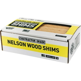 Nelson 8 In. Wooden Shims Pack of 36 for Leveling, Door & Window