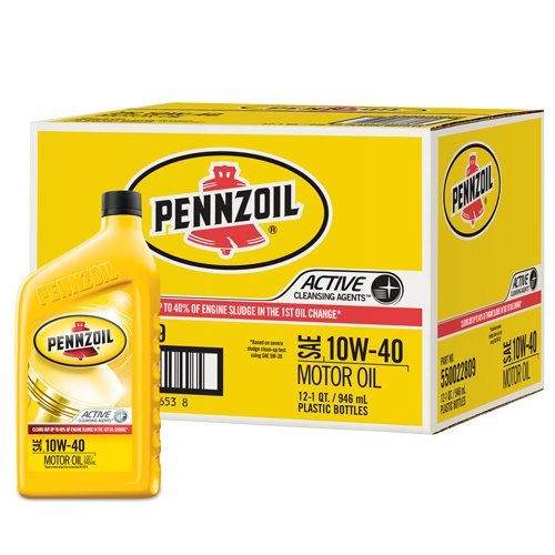Pennzoil 10W40 Motor Oil (12pack / 1quart Bottles)