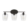 thumbnail image 3 of JONATHAN Y Jayne 23" 3-Light Iron/Seeded Glass Cottage Rustic LED Vanity Light, Oil Rubbed Bronze, 3 of 7