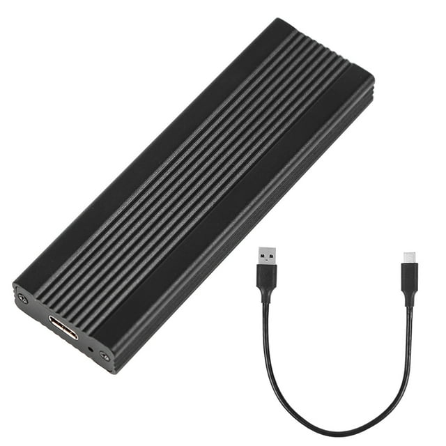 Graflsoa Dual-Protocol M.2 NVMe/SATA SSD Enclosure with USB-C, Aluminum Alloy Shell, Compact Design, Compatible with 2230/2242/2260/2280 SSDs, Black/Silver Options