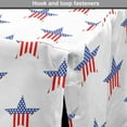 thumbnail image 4 of Fourth of July Dog Crate Cover, Repeating Pattern of Striped Star Shapes Representing the US Flag, Easy to Use Pet Kennel Cover Small Dogs Puppies Kittens, 7 Sizes, Vermilion Blue White, by Ambesonne, 4 of 6