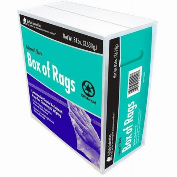 8 lb Buffalo Industries 10087 Colored Colored Cloth Recycled Cloth Rag