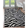 thumbnail image 1 of Unique Loom 3129936 Zebra Animal Print Area Rug, 9 x 12 Feet, Black/Ivory, 1 of 5