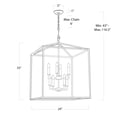 thumbnail image 2 of Regina Andrew 16-1132BI Cape 8 Light 24" Wide Semi-Flush Lantern Ceiling Fixture - Black, 2 of 6