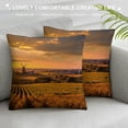 thumbnail image 3 of Orinice Sunset Graphic Decorative Cushion Throw Pillow Cover for Home Living Room Sofa Bedroom - Soft and Durable Autumn Style - 1PC 18x18in, 3 of 5
