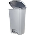 thumbnail image 7 of Hefty Kitchen Trash Can, 12.1 Gallon Plastic Step Garbage Bin with Soft Close Foot Pedal Lid, Gray, 7 of 7