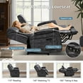 thumbnail image 6 of Zero Gravity Power Reclining Loveseat, Double Recliner Loveseat Sofa with Adjustable Headrest & Storage Center Console, RV Home Theater Seating with Cup Holders, USB & Type-C Ports for Living Room, 6 of 8