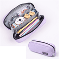 thumbnail image 3 of Estuche para lápices de gran capacidad, 3 compartimentos, bolsa de almacenamiento grande, marcador, papelería, bolsa para bolígrafos con cremallera Zhivalor CPB-US-XD18-1, 3 of 5