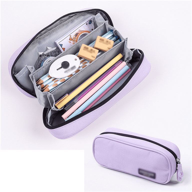 LABUK Big Capacity Pink Pencil Pouch Large Cute Marker Pen Case Multiple  Use Aesthetic Stationery Bag School College Office Organizer Gift for Teens