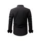 thumbnail image 4 of Blusa y camisa de manga larga con cuello vuelto para hombre, cárdigan liso de moda con cuello vuelto, camisa de negocios con botones, blusa de poliéster para hombre, 4 of 8