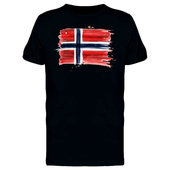 Brush Painting Of Norway T-Shirt Men -Image by Shutterstock, Male Large