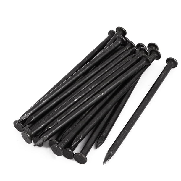 Clavo de cemento de punta de acero al carbono de 4 pulgadas, negro, 20 piezas