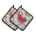 thumbnail image 1 of Caroline's Treasures Papillon Shabby Chic Roses Bleues Paire de Supports de Pot BB1037-RS-BU-PTHD 7.5HX7.5W Multicolore, 1 of 3