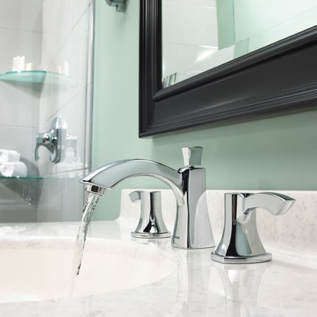 Speakman Tiber 8" Widespread Bathroom Faucet with Pop-Up Drain Assembly, Polished Chrome