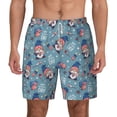 thumbnail image 2 of Picia Independence With Gnome pattern Mens Swim Trunks with Compression Liner Stretch Beach Shorts Quick Dry with Zipper Pockets No-Chafing Board Shorts-Medium, 2 of 9