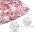 thumbnail image 3 of Qekee Rose Rabbit for Pillow Cases, Pillowcases for Sleepers, Soft & Silky Pillow Covers with Envelope Closure-20"x30", 3 of 6