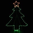 thumbnail image 4 of Northlight LED Rope Lighted Christmas Tree Silhouette Yard Decoration - 38.5" - Green and Amber, 4 of 10