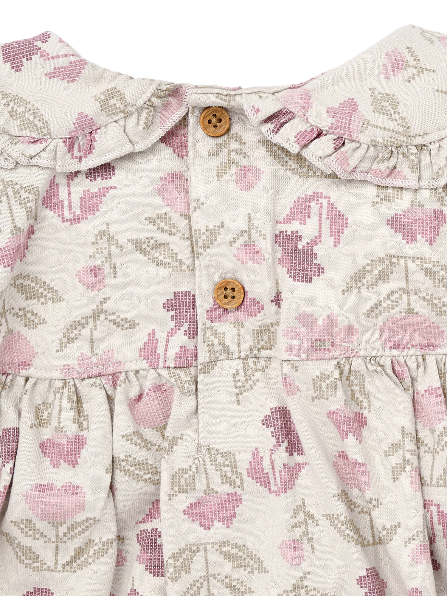 Modern Moments by Gerber Toddler Girl Ruffle Dress with Collar, Sizes 12M-5T