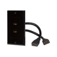 thumbnail image 2 of Buyer's Point HDMI Wall Plate[UL Listed] 2 Port Insert with 6-Inch Builtin Flexible Hi-Speed HDMI Cable with Ethernet Decora Style 2-Piece Pigtail Jack/Plug for Dual Outlet Port Pack of 100 Black Kit, 2 of 6