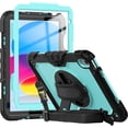 thumbnail image 1 of iPad 10th Generation Case 10.9 Inch with Screen Protector Pen Holder | iPad 10 Case A2757/A2777| Heavy Duty Shockproof Rugged Protective Case W/Handle Shoulder Strap for iPad 10th Gen, 1 of 6